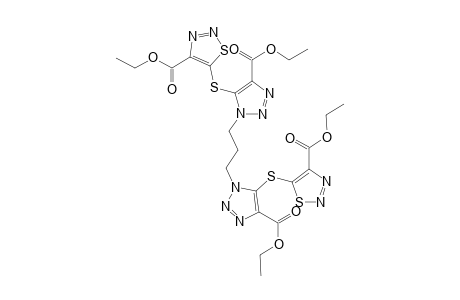 5,5'-{Propane-1,3-diyl-bis[((4''-ethoxycarbonyl)-1H-1,2,3-triazole-1,5-diyl)sulfanyl]}-bis[4-ethoxycarbonyl-1,2,3-thiadiazole]