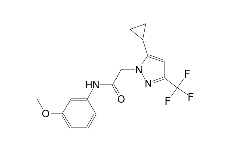 2-[5-cyclopropyl-3-(trifluoromethyl)-1H-pyrazol-1-yl]-N-(3-methoxyphenyl)acetamide