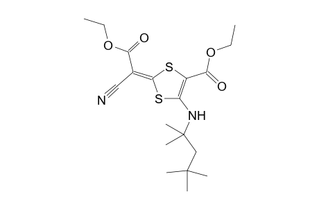 Ethyl 2-(E and Z)-1-cyano-2-ethoxy-2-oxoethylidene-5-(1,1,3,3-tetramethylbutyl)amino-1,3-dithiole-4-carboxylate