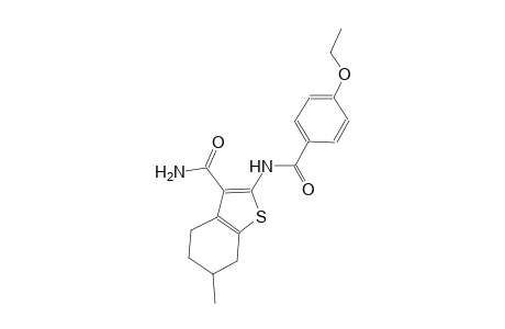 2-[(4-ethoxybenzoyl)amino]-6-methyl-4,5,6,7-tetrahydro-1-benzothiophene-3-carboxamide