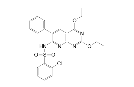 Benzenesulfonamide, 2-chloro-N-(2,4-diethoxy-6-phenylpyrido[2,3-d]pyrimidin-7-yl)-