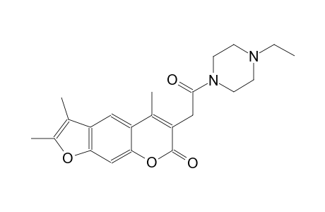 7H-furo[3,2-g][1]benzopyran-7-one, 6-[2-(4-ethyl-1-piperazinyl)-2-oxoethyl]-2,3,5-trimethyl-