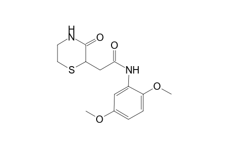 2H-1,4-Thiazine-2-acetamide, N-(2,5-dimethoxyphenyl)tetrahydro-3-oxo-