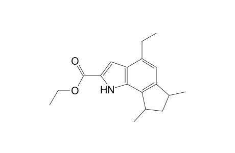Cyclopent[g]indole-2-carboxylic acid, 4-ethyl-1,6,7,8-tetrahydro-6,8-dimethyl-, methyl ester, cis-(.+-.)-