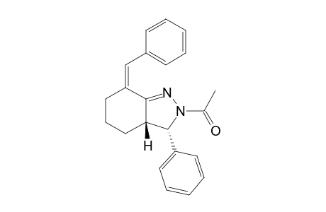 trans-2-Acetyl-7-benzylidene-3-phenyl-3,3a,4,5,6,7-hexahydro-2H-indazole