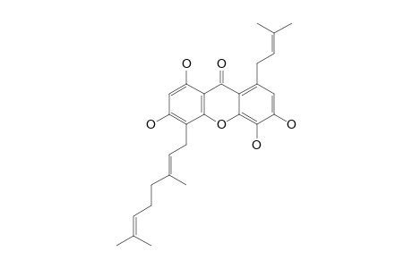 VIRGAXANTHONE-A;1,3,5,6-TETRAHYDROXY-4-[(2E)-3,7-DIMETHYLOCTA-2,6-DIENYL]-8-(3-METHYLBUT-2-ENYL)-XANTHONE