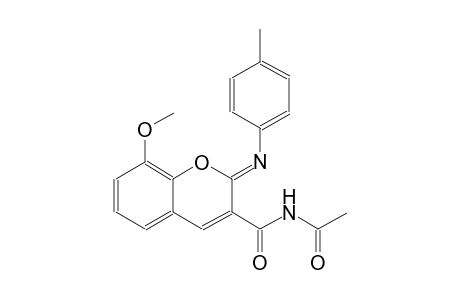 N-({(2Z)-8-methoxy-2-[(4-methylphenyl)imino]-2H-chromen-3-yl}carbonyl)acetamide