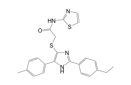acetamide, 2-[[2-(4-ethylphenyl)-5-(4-methylphenyl)-1H-imidazol-4-yl]thio]-N-(2-thiazolyl)-