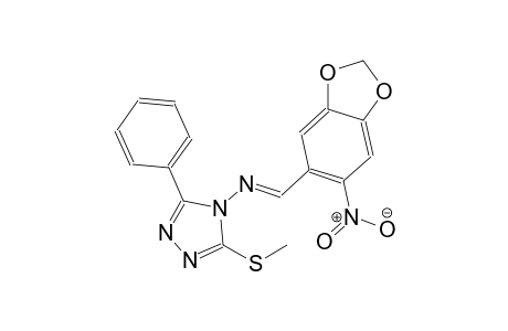 3-(methylsulfanyl)-N-[(E)-(6-nitro-1,3-benzodioxol-5-yl)methylidene]-5-phenyl-4H-1,2,4-triazol-4-amine