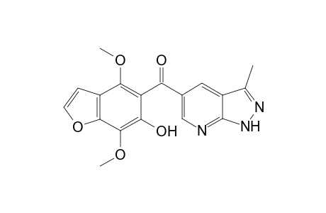 5-[(6-Hydroxy-4,7-dimethoxy-1-benzofuran-5-yl)carbonyl]-3-methyl-1H-pyrazolo[3,4-b]pyridine