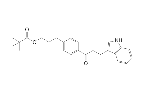 3-(4-(3-(3-Indolyl)-1-oxopropyl)phenyl)propyl 2,2-dimethylpropanoate