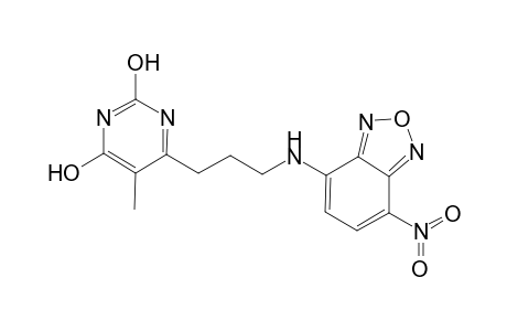 4-[3-[1-(5-Methyl-2,4-dihydroxypyrimidinyl)]propylamino]-7-nitrobenzo-2-oxa-1,3-diazole