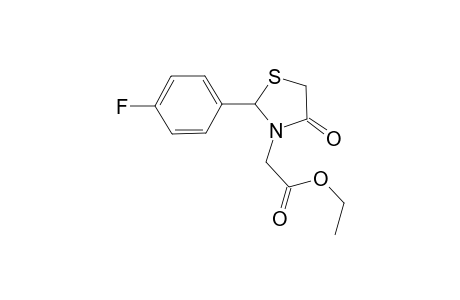 Ethyl 2-[2'-(p-fluorophenyl)-4'-oxothiazolidin-3'-yl]-acetate