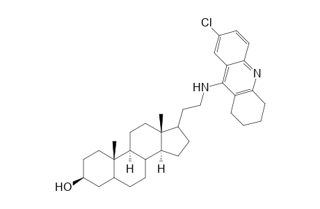 (3S,9S,10S,13R,14S)-17-[2-[(7-chloro-1,2,3,4-tetrahydroacridin-9-yl)amino]ethyl]-10,13-dimethyl-2,3,4,5,6,7,8,9,11,12,14,15,16,17-tetradecahydro-1H-cyclopenta[a]phenanthren-3-ol