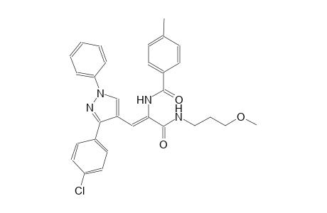 N-((Z)-2-[3-(4-chlorophenyl)-1-phenyl-1H-pyrazol-4-yl]-1-{[(3-methoxypropyl)amino]carbonyl}ethenyl)-4-methylbenzamide