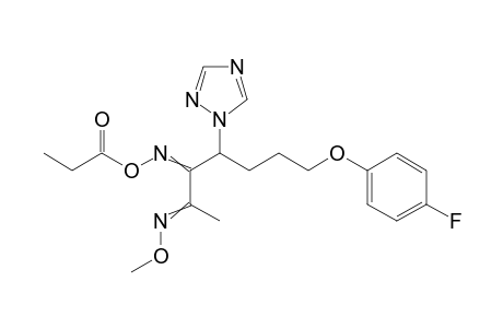 2,3-Heptanedione, 7-(4-fluorophenoxy)-4-(1H-1,2,4-triazol-1-yl)-, 2-(O-methyloxime) 3-[O-(1-oxopropyl)oxime]