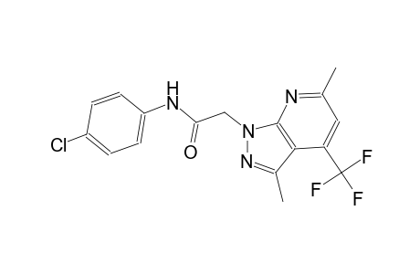 N-(4-chlorophenyl)-2-[3,6-dimethyl-4-(trifluoromethyl)-1H-pyrazolo[3,4-b]pyridin-1-yl]acetamide