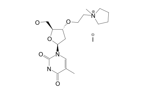 3'-O-[2-(N-METHYLPYRROLIDINIUM)-ETHYL]-THYMIDINE-IODIDE