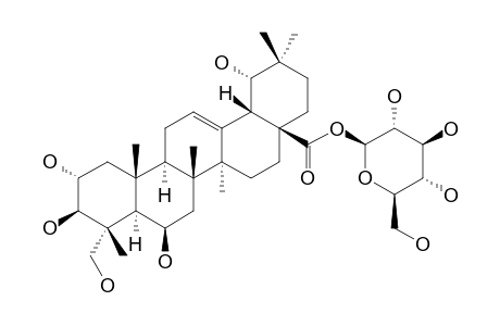 COMBrEGLUCOSIDE;BETA-D-GLUCOPYRANOSYL-2-ALPHA,3-BETA,6-BETA,19-ALPHA,23-PENTAHYDROXY-OLEAN-12-EN-28-OATE