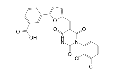 3-{5-[(E)-(1-(2,3-dichlorophenyl)-2,4,6-trioxotetrahydro-5(2H)-pyrimidinylidene)methyl]-2-furyl}benzoic acid