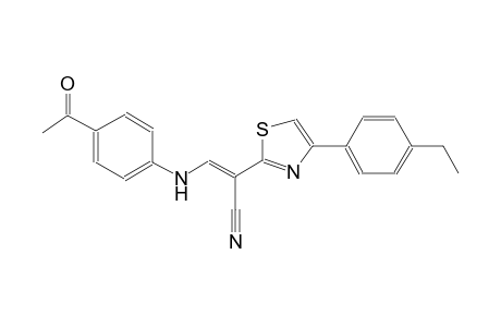 (2E)-3-(4-acetylanilino)-2-[4-(4-ethylphenyl)-1,3-thiazol-2-yl]-2-propenenitrile