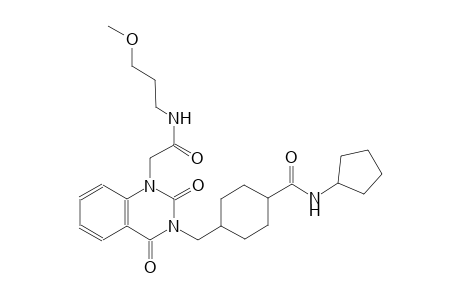 N-cyclopentyl-4-[(1-{2-[(3-methoxypropyl)amino]-2-oxoethyl}-2,4-dioxo-1,4-dihydro-3(2H)-quinazolinyl)methyl]cyclohexanecarboxamide