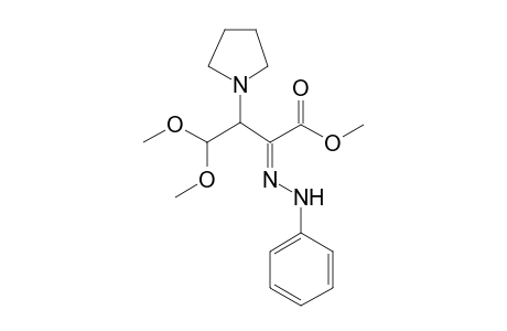 Methyl 2-(phenylhydrazono)-4,4-dimethoxy-3-(tetramethyleneimino)-butanoate