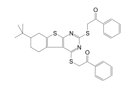 2-({7-tert-butyl-2-[(2-oxo-2-phenylethyl)sulfanyl]-5,6,7,8-tetrahydro[1]benzothieno[2,3-d]pyrimidin-4-yl}sulfanyl)-1-phenylethanone