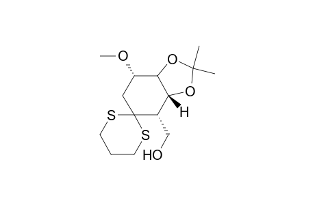 (3aR)-7t-Methoxy-2,2-dimethyl-(3ar,7at)-3a,4,7,7a-tetrahydro-6H-spiro[benzo[1,3]dioxole-5,2'-[1,3]dithian]-4t-yl)methanol