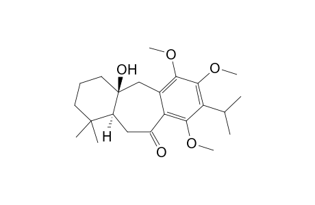 (4aS*,11aS*)-4a-Hydroxy-8-isopropyl-6,7,9-trimethoxy-1,1-dimethyl-1,2,3,4,4a,5,11,11a-octahydrodibenzo[a,d]cyclohepten-10-one
