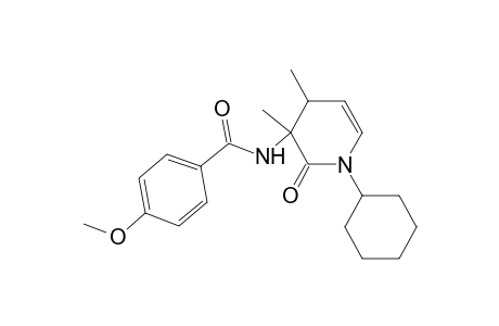 N-(1-cyclohexyl-2-keto-3,4-dimethyl-4H-pyridin-3-yl)-4-methoxy-benzamide
