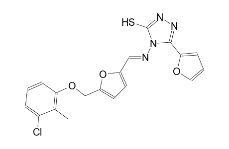 4-[((E)-{5-[(3-chloro-2-methylphenoxy)methyl]-2-furyl}methylidene)amino]-5-(2-furyl)-4H-1,2,4-triazole-3-thiol