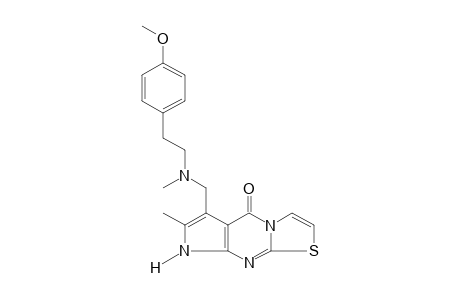 6-{[(p-METHOXYPHENETHYL)METHYLAMINO]METHYL}-7-METHYL-5H,8H-THIAZOLO[3,2-a]PYRROLO[2,3-d]PYRIMIDIN-5-ONE