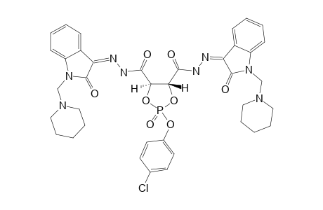 (4R,5R)-N'4,N'5-BIS-[2-OXO-1-(PIPERIDIN-1-YL-METHYL)-INDOLIN-3-YLIDENE]-2-(4-CHLOROPHENOXY)-1,3,2-DIOXA-PHOSPHOLANE-4,5-DICARBOHYDRAZIDE-2-OXIDE