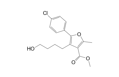 Methyl 5-(4-chlorophenyl)-4-(4-hydroxybutyl)-2-methylfuran-3-carboxylate