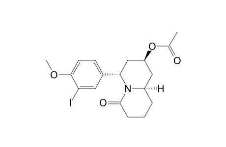 4H-Quinolizin-4-one, 8-(acetyloxy)octahydro-6-(3-iodo-4-methoxyphenyl)-, (6.alpha.,8.beta.,9a.alpha.)-(.+-.)-