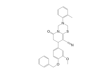 2H,6H-pyrido[2,1-b][1,3,5]thiadiazine-9-carbonitrile, 3,4,7,8-tetrahydro-8-[3-methoxy-4-(phenylmethoxy)phenyl]-3-(2-methylphenyl)-6-oxo-
