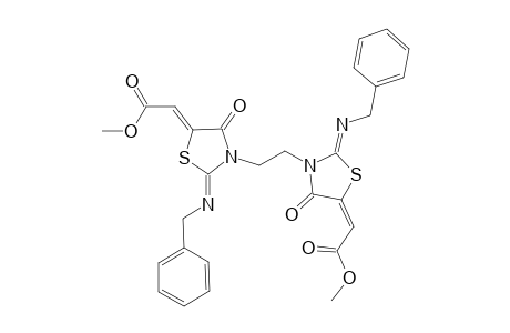 (2Z,2'E)-dimethyl-2,2'-[(2Z,2Z)-3,3'-(ethane-1,2-diyl)bis-(2-benzylimino)-4-oxo-thiazolidin-3-yl-5-ylidene)] diacetate