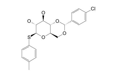 PARA-TOLYL-4,6-O-(PARA-CHLOROBENZYLIDENE)-1-THIO-BETA-D-GLUCOPYRANOSIDE