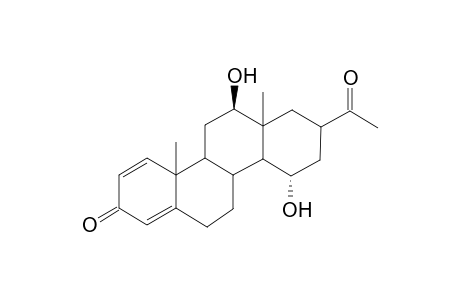 D-Homopregna-1,4-diene-3,20-dione, 12,15-dihydroxy-, (12.beta.,15.alpha.)-