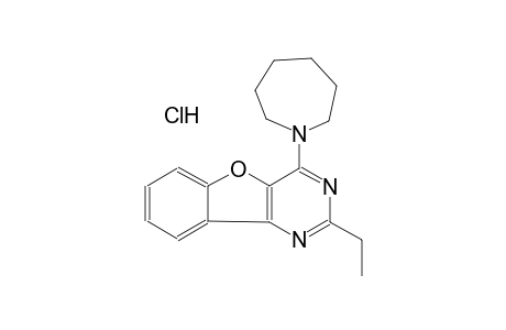 2-ethyl-4-hexahydro-1H-azepin-1-yl[1]benzofuro[3,2-d]pyrimidine hydrochloride