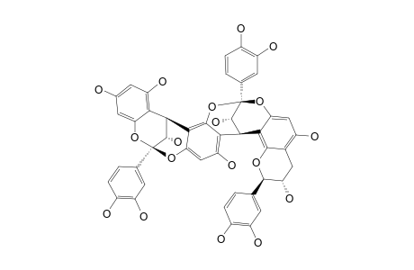 PAVETANNIN-B7;EPICATECHIN-(4-BETA->8,2-BETA->O->7)-ENT-EPICATECHIN-(4-ALPHA->8,2-ALPHA->O->7)-ENT-CATECHIN