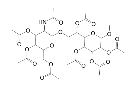 Methyl 2,3,4,6-tetra-O-acetyl-7-O-[3,4,6-tri-O-acetyl-2-(acetylamino)-2-deoxyhexopyranosyl]heptopyranoside