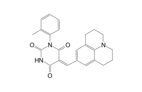 (5Z)-1-(2-methylphenyl)-5-(2,3,6,7-tetrahydro-1H,5H-pyrido[3,2,1-ij]quinolin-9-ylmethylene)-2,4,6(1H,3H,5H)-pyrimidinetrione