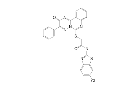 N-(6-CHLORO-1,3-BENZOTHIAZOL-2-YL)-2-[(2-OXO-3-PHENYL-2H-[1,2,4]-TRIAZINO-[2,3-C]-QUINAZOLIN-6-YL)-THIO]-ACETAMIDE