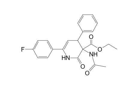 Ethyl 3-acetylamino-3,4-dihydro-4-(phenyl)-6-(4-fluorophenyl)-2(1H)-pyridone-3-carboxylate