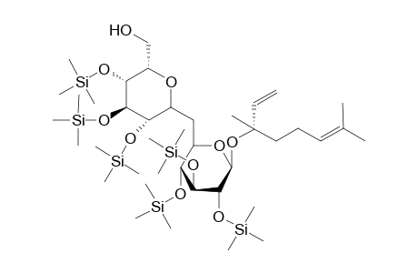 6-O-(.alpha.-L-rhamnopyranosyl)-.beta.-[(S)-linalyl]-D-glucopyranoside-hexakis(trimethylsilyl)-ether