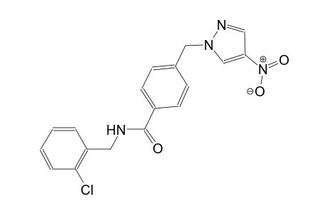 N-(2-chlorobenzyl)-4-[(4-nitro-1H-pyrazol-1-yl)methyl]benzamide