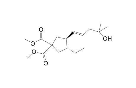 (3R,4R)-3-Ethyl-4-[4-hydroxy-4-methyl-2(E)-pentenyl]-1,1-bis(methoxycarbonyl)cyclopentane