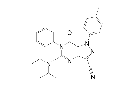 3-Cyano-5-diisopropylamino-6-phenyl-1-p-tolyl-1H-pyrazolo[4,3-d]pyrimidin-7(6H)-one